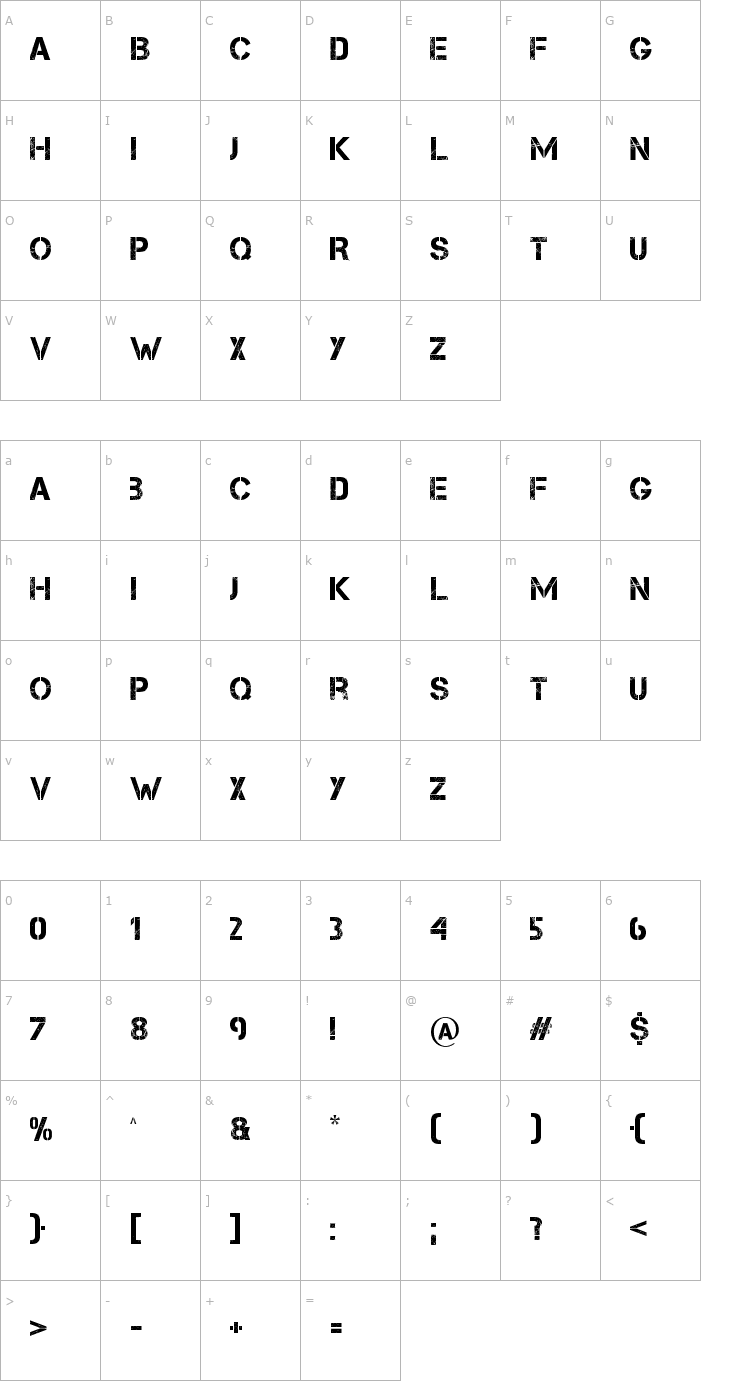 Character Map Capture it Font