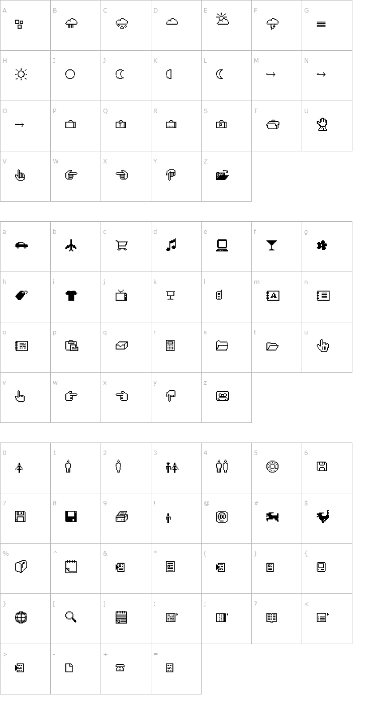 Character Map CD-Icons Font