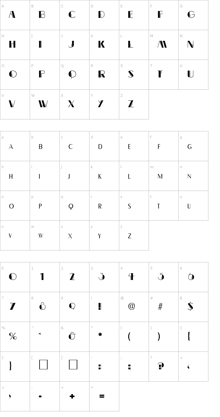 Character Map Charming Font