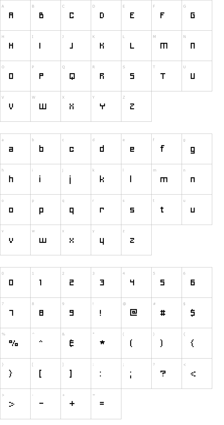 Character Map Charriot Deluxe Font