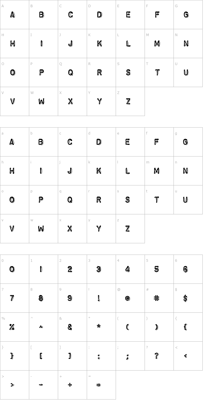 Character Map Chromosome Heavy Font