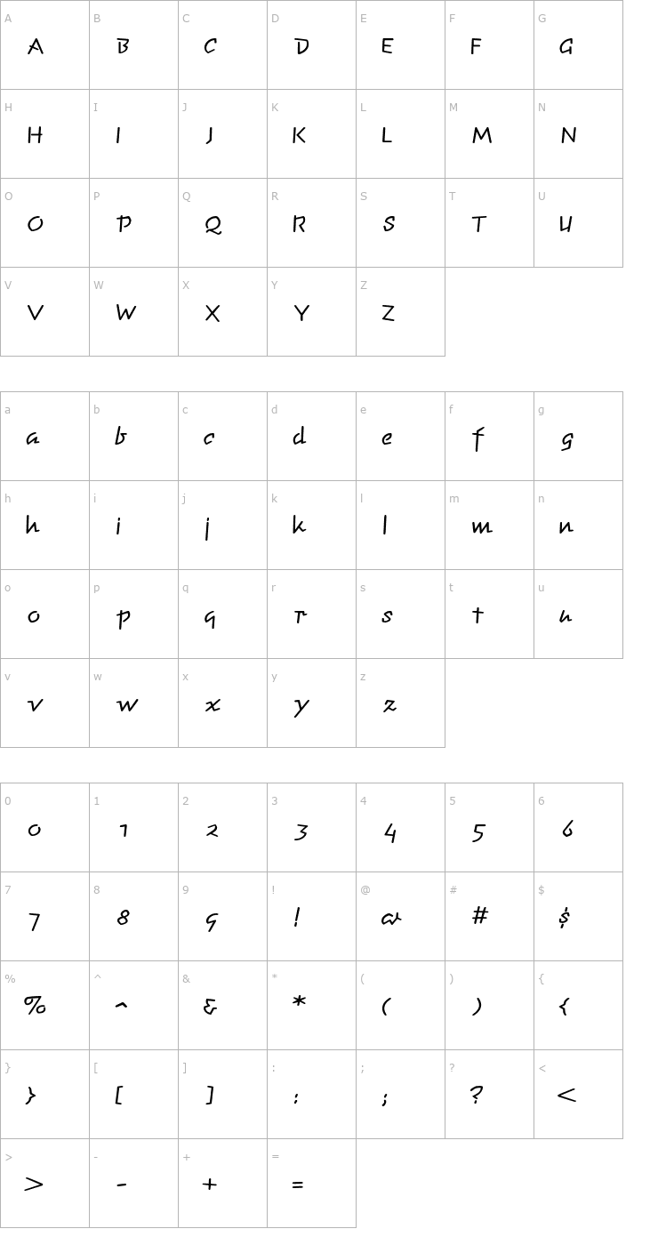 Character Map ChunkyMonkeyExtended Black Font