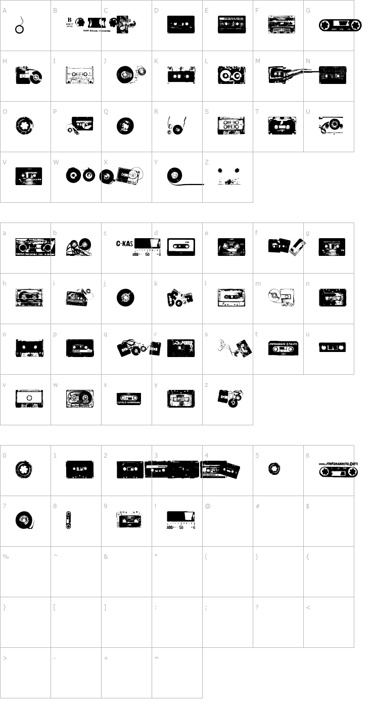 Character Map Ckas Font