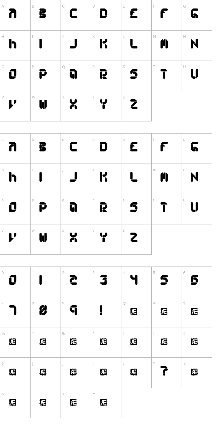 Character Map Collective RS (BRK) Font