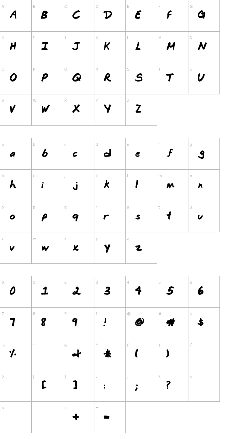 Character Map Commotion Business Font