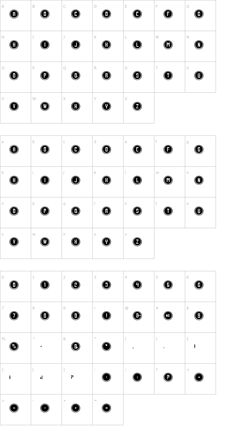 Character Map Console Input Font