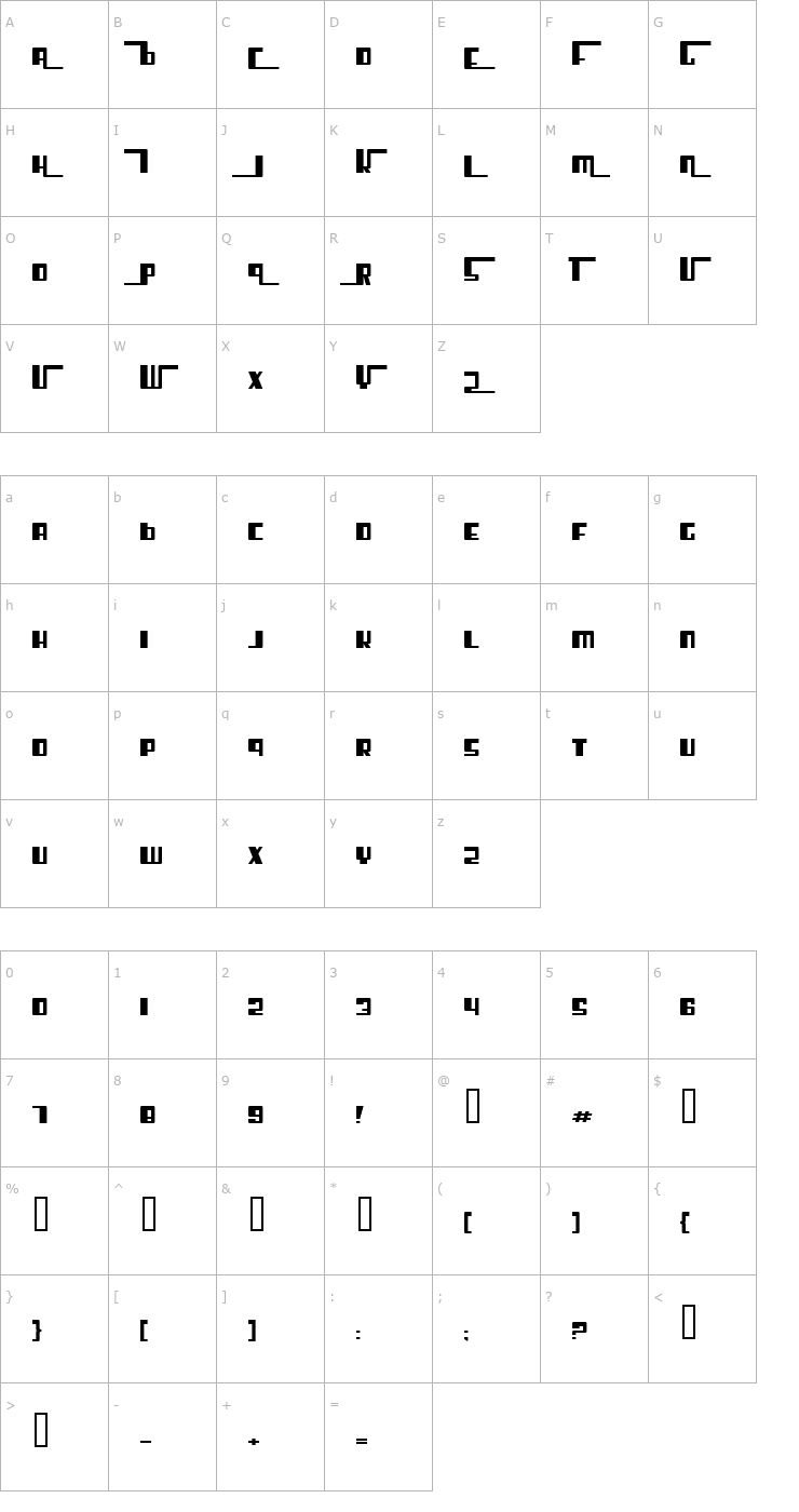 Character Map Cosmic Age Extended Font