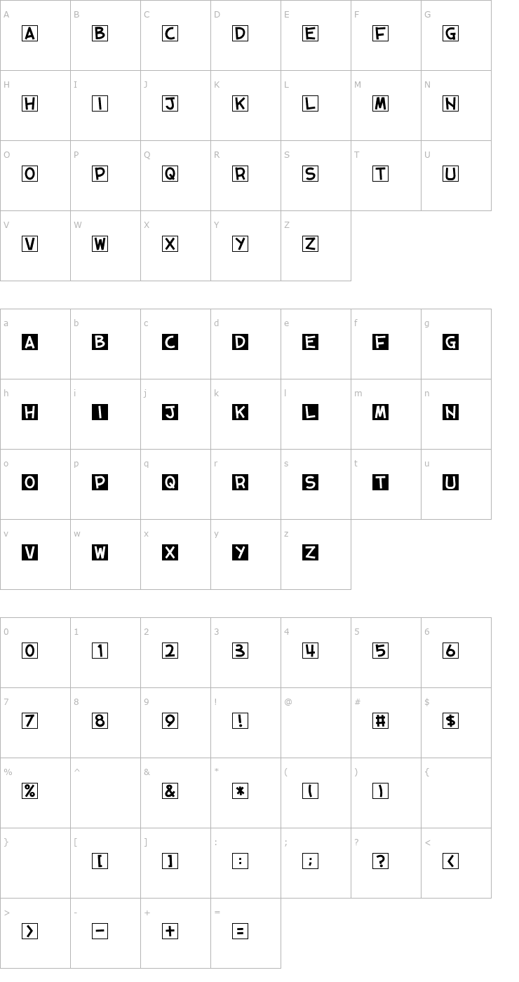 Character Map cube vol.2 Font