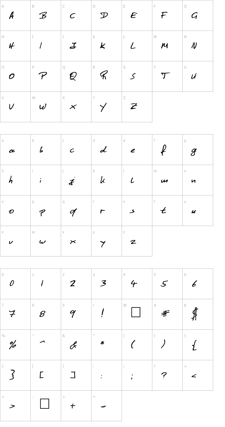 Character Map Culture Font