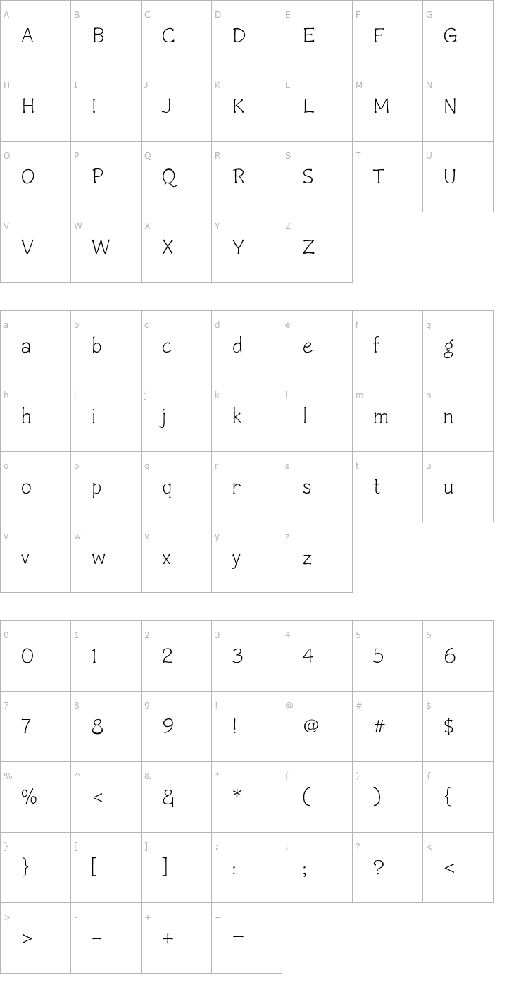 Character Map Czaristane Demo Font