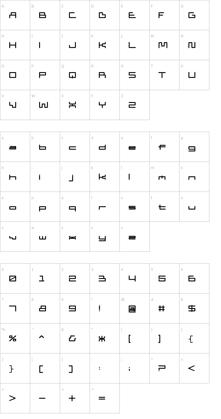 Character Map D3 PipismW Font