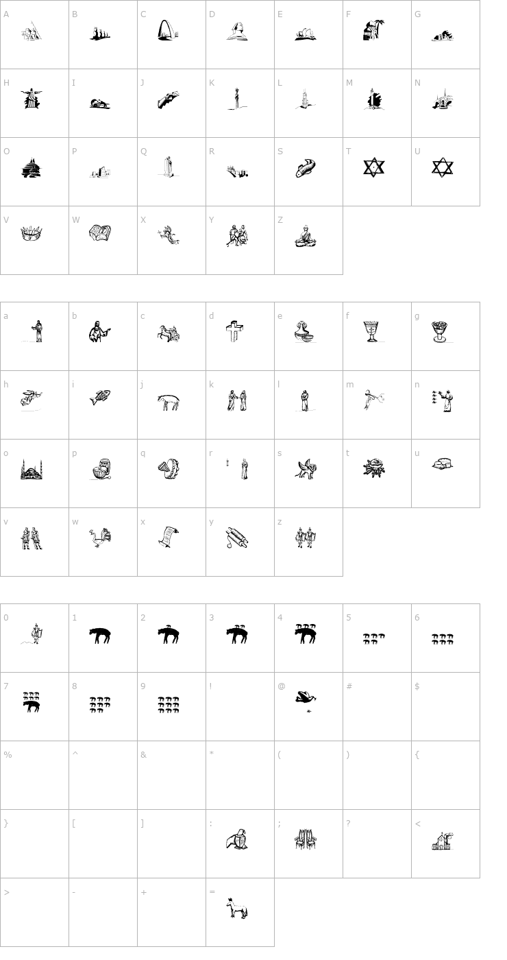 Character Map DenkMal Font