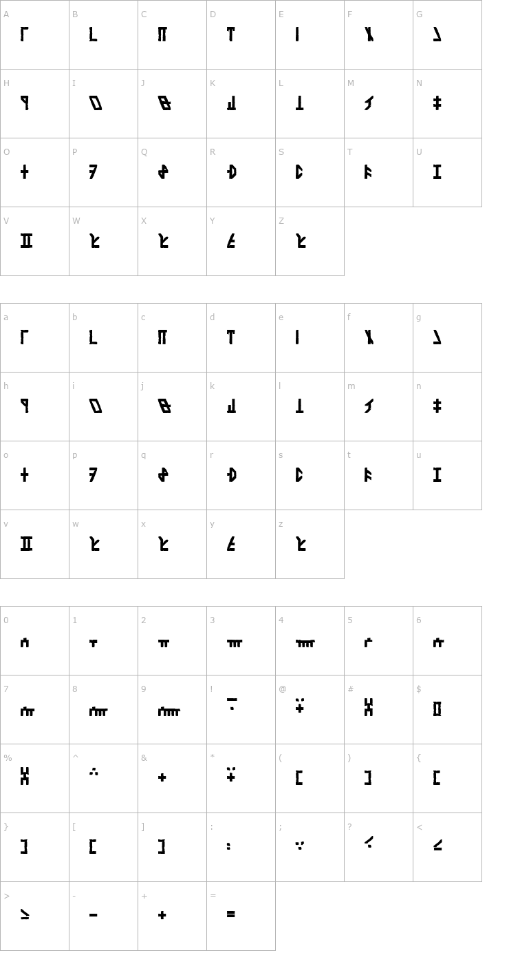 Character Map Dethek Stone Font