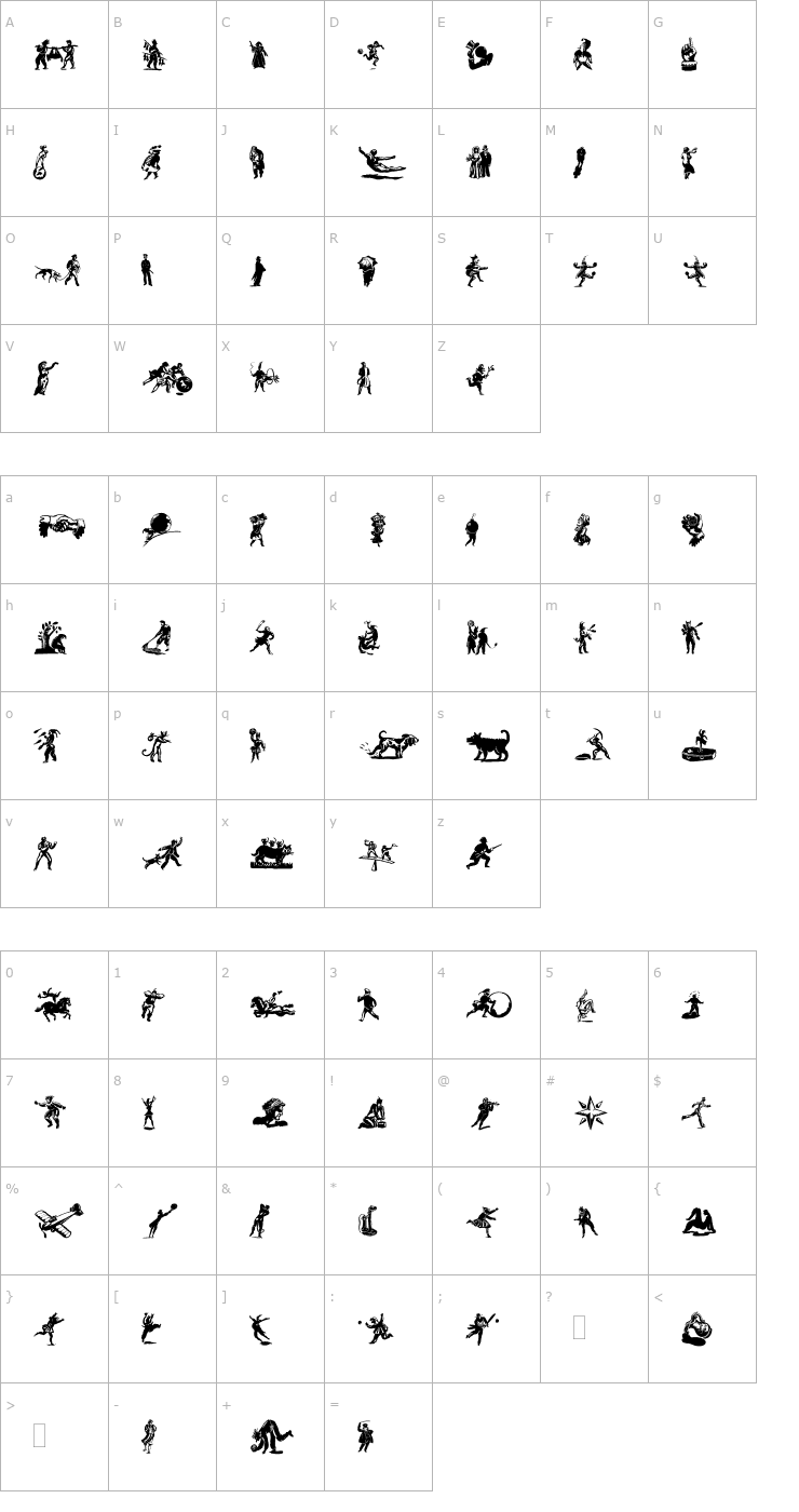 Character Map DF Primitives LET Plain2.0 Font