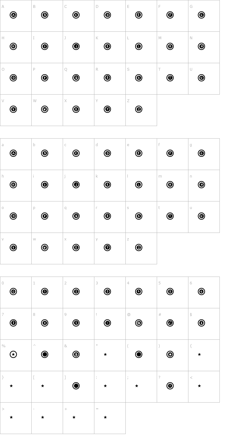 Character Map Dialtone Font