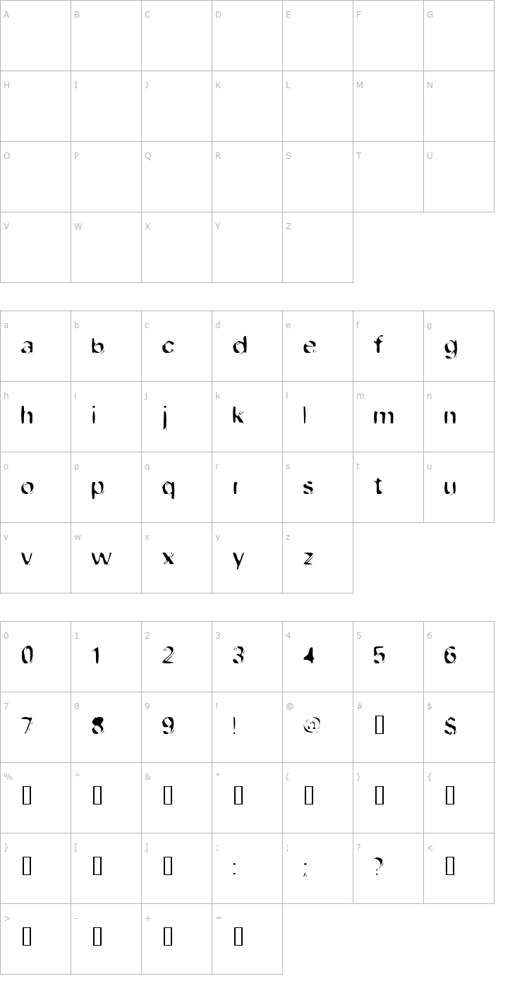 Character Map Dob File Type Font