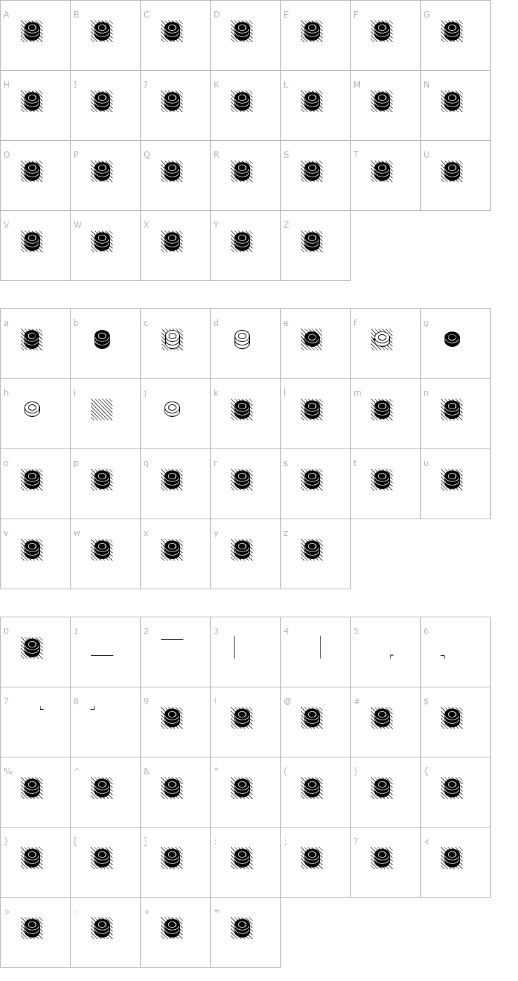 Character Map Draughts Ultrecht Font