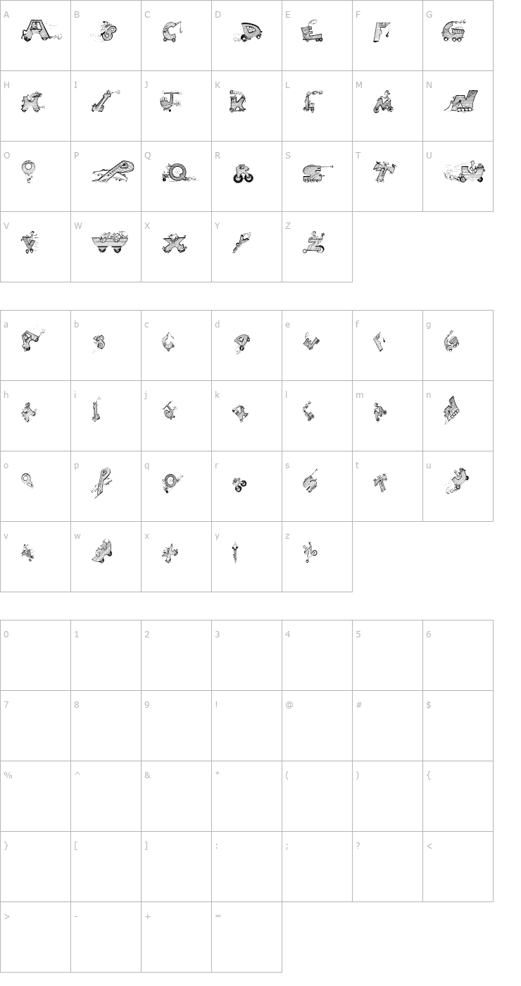 Character Map Drivers Font