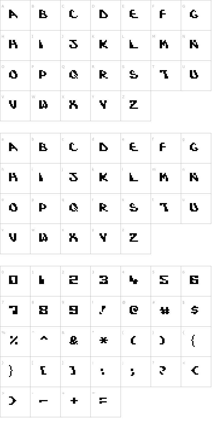 Character Map Dynamic Recompilation Font