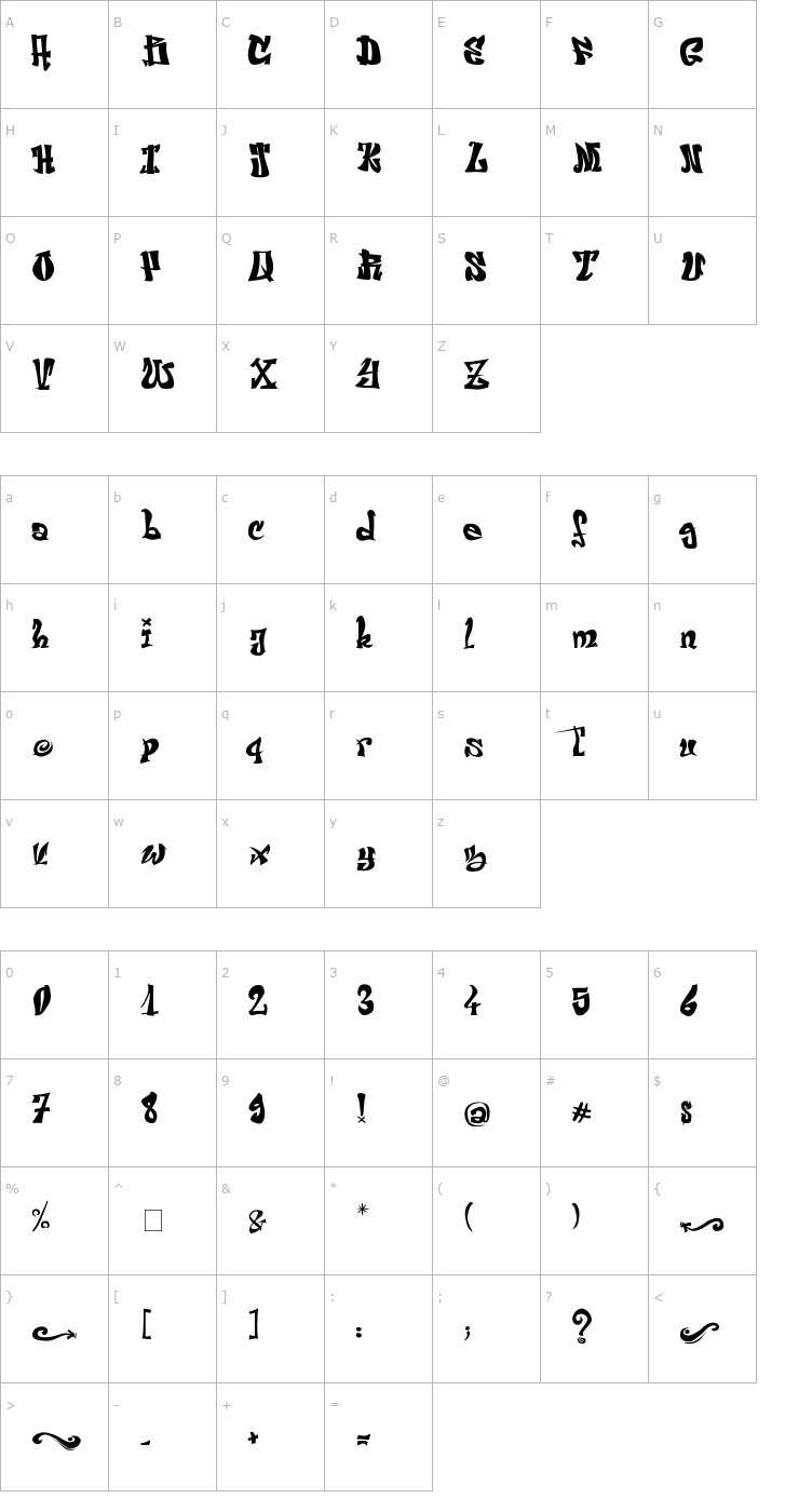 Character Map El&Font Font