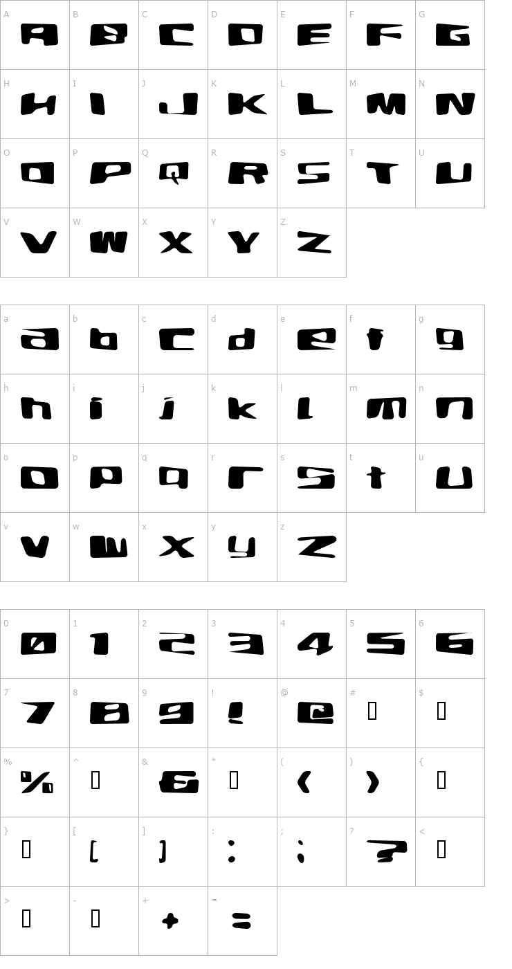 Character Map eLab Font