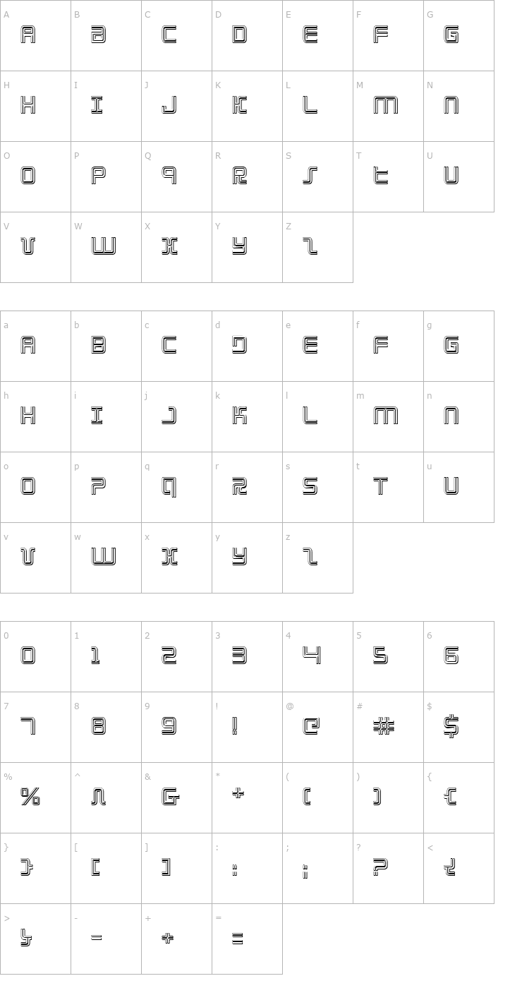 Character Map Election Day 3D Font