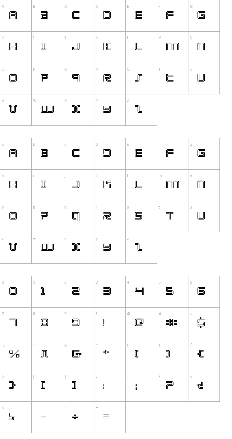 Character Map Election Day Expanded Font