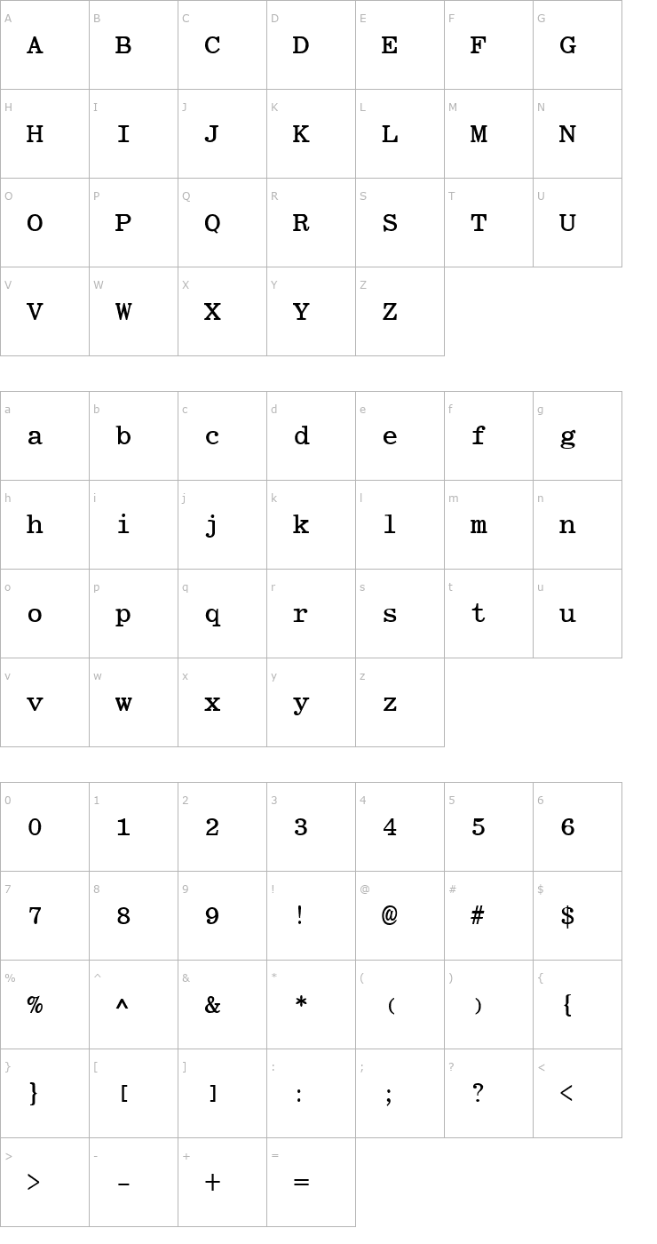 Character Map Elite Bold Font