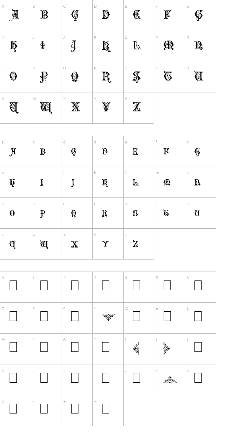 Character Map EmporiumCapitals Font