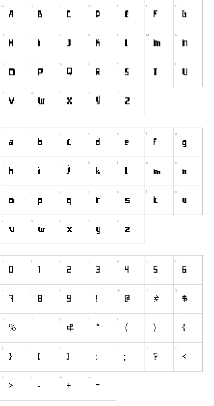 Character Map Errorize Font