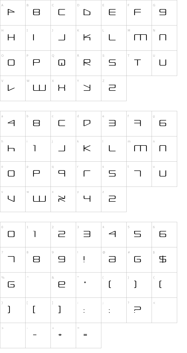 Character Map Escape Artist Extended Font