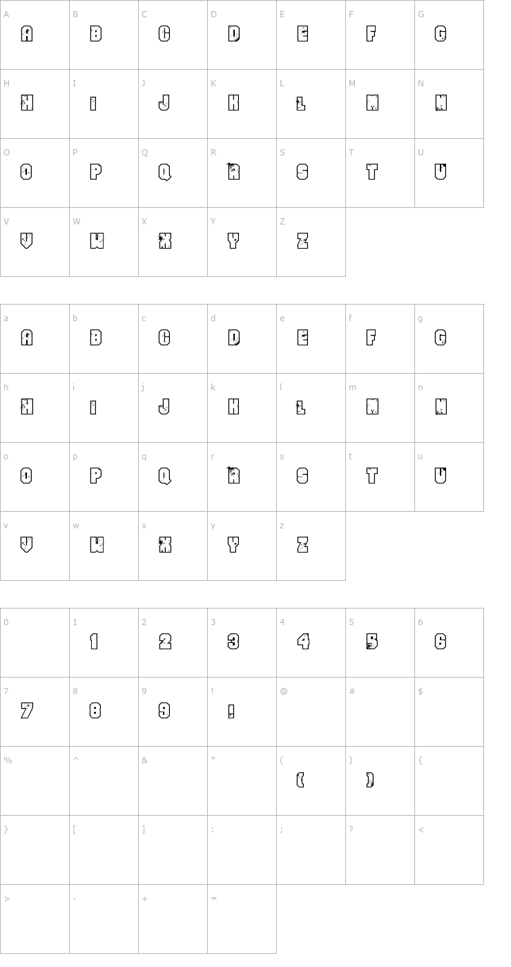 Character Map Even Badder Mofo Font