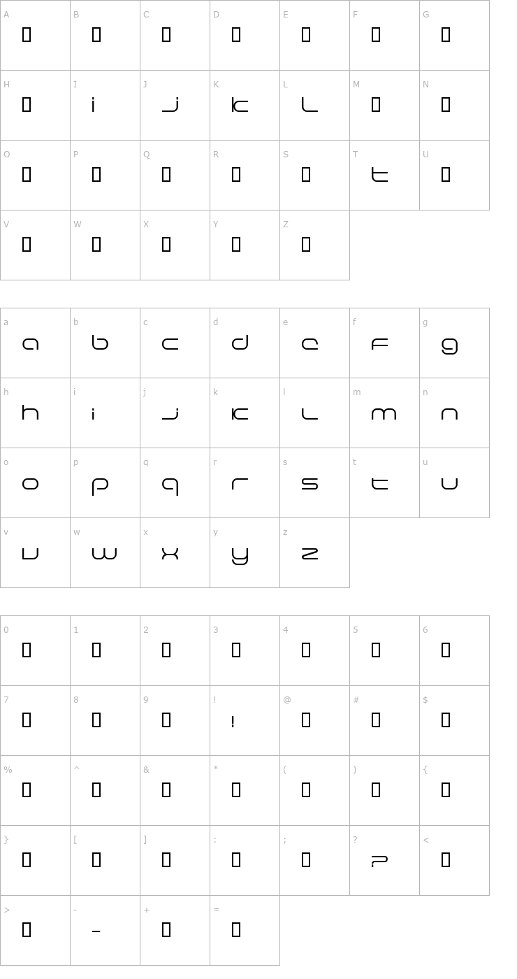 Character Map Excellence LightExtended Font