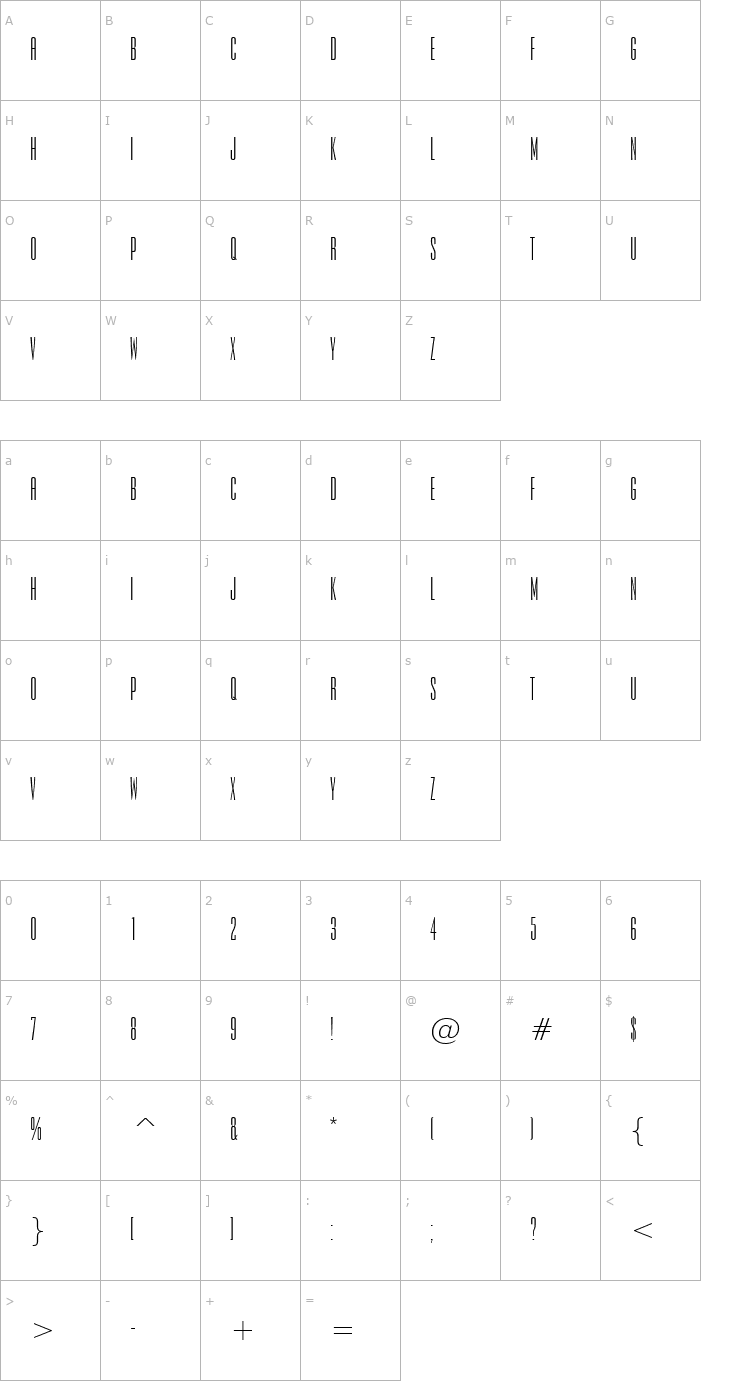 Character Map Expel Normal Font