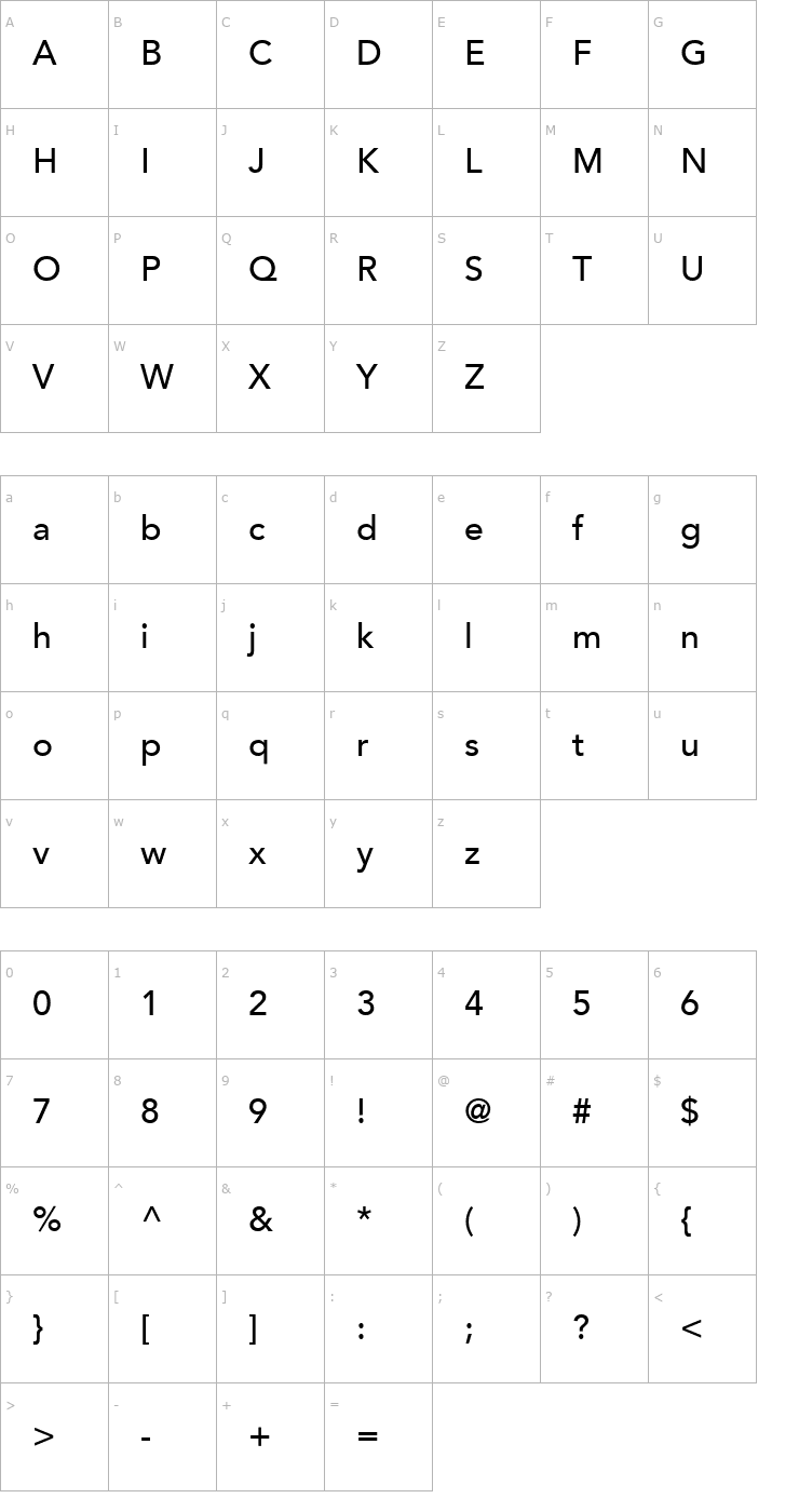 Character Map Expo Book SSi Medium Font