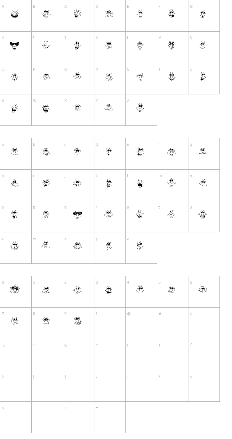 Character Map Face Off! Font