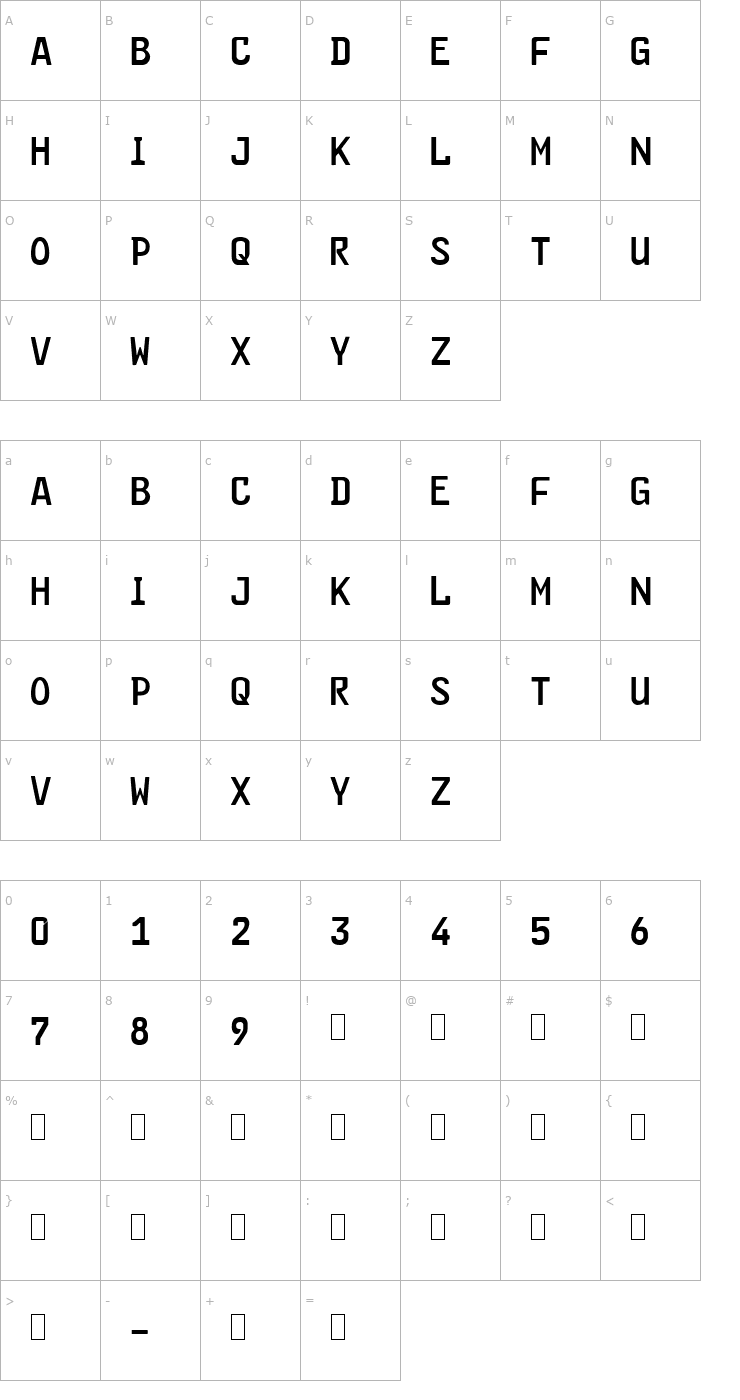 Character Map FE-Font Font