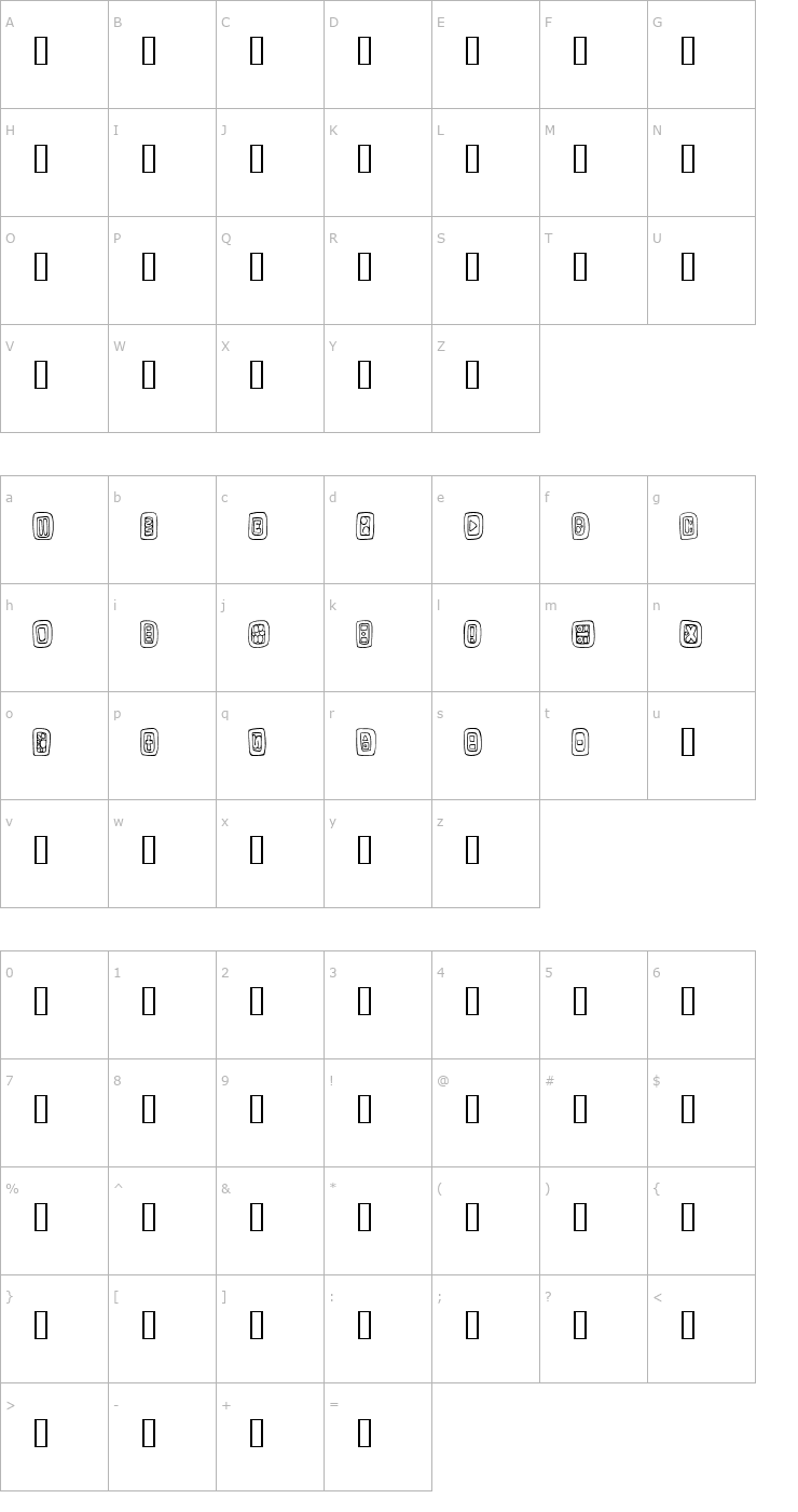 Character Map FE Natural Signs Font