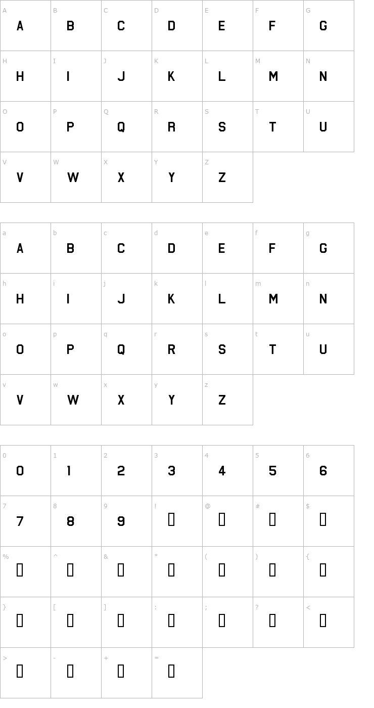 Character Map Federation Starfleet Hull 23rd Font