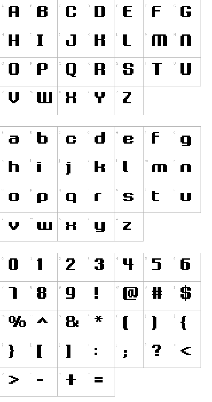 Character Map FFF Family Font