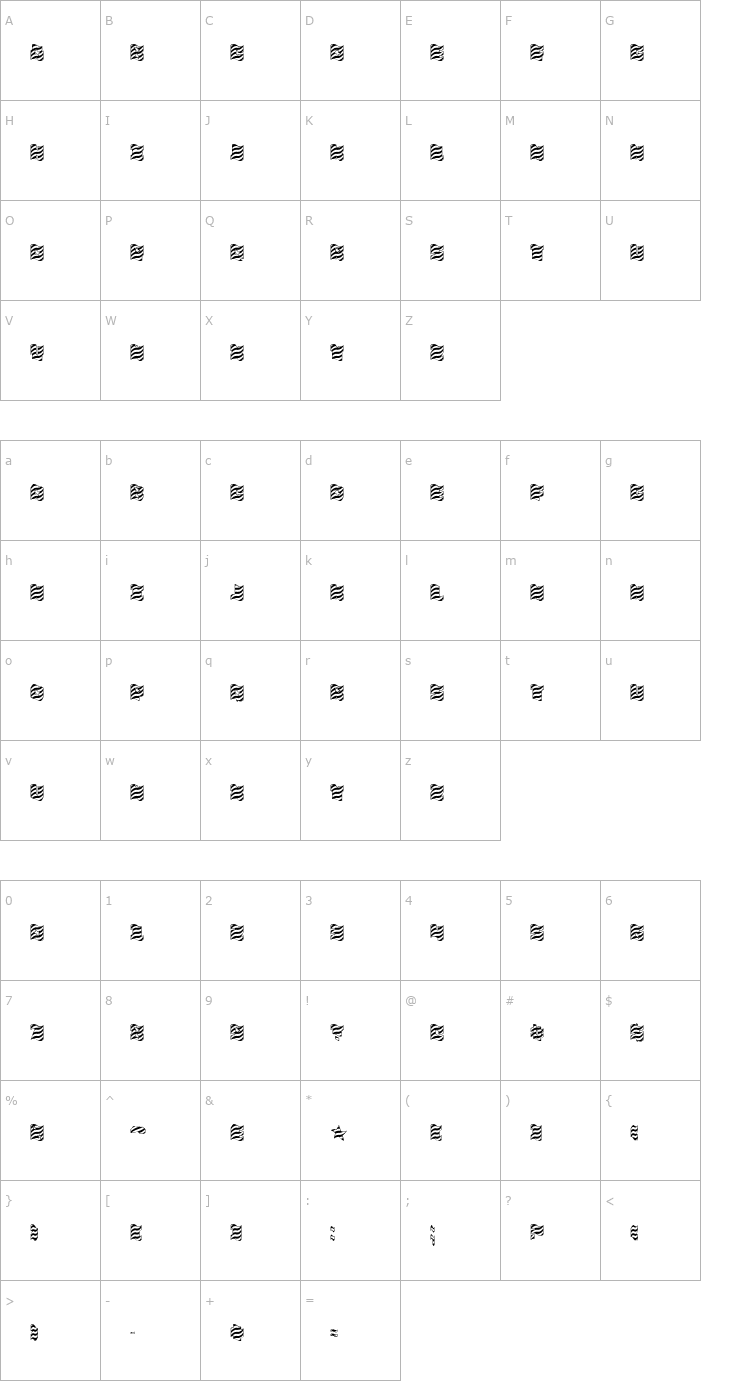 Character Map FlagDayOne Font