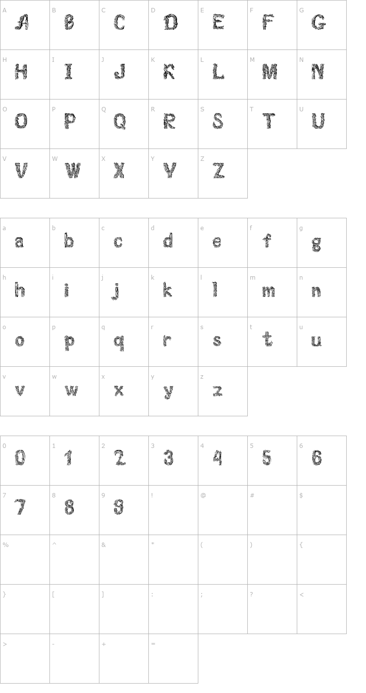 Character Map Florabet Font