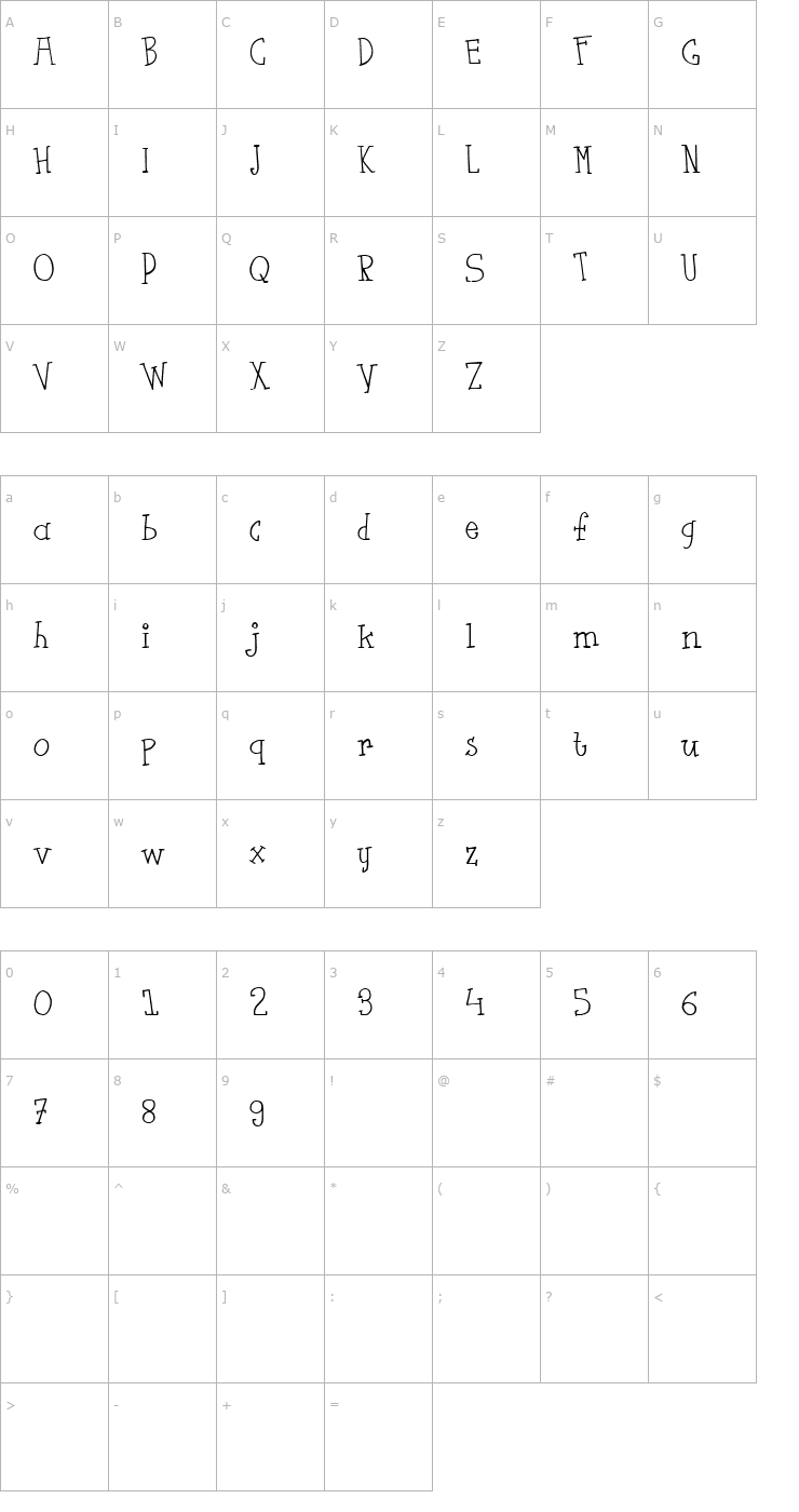 Character Map flutSaus Font