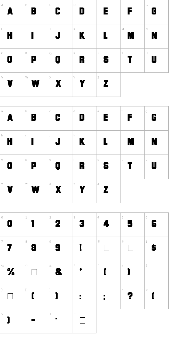 Character Map Font Font