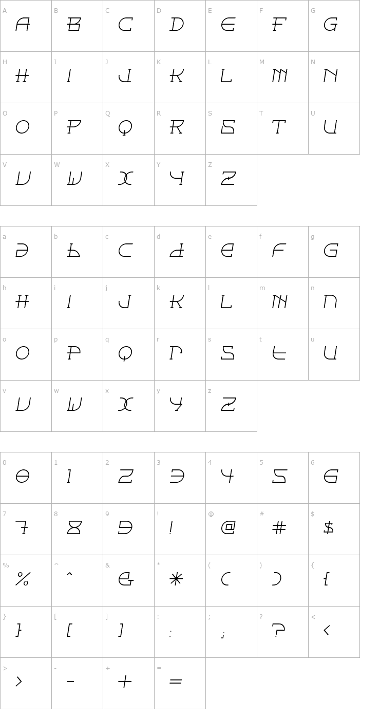 Character Map Fontcop Font