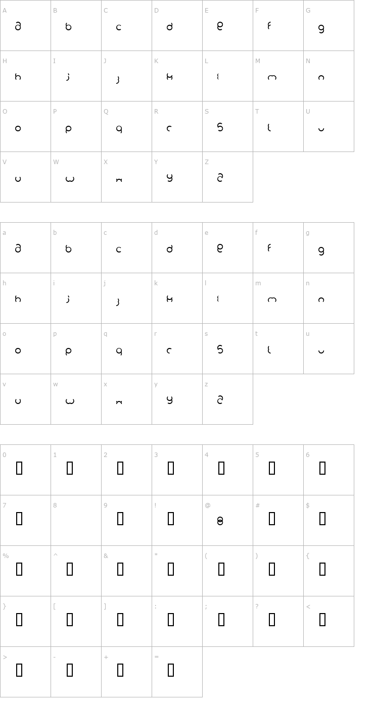 Character Map foob Font