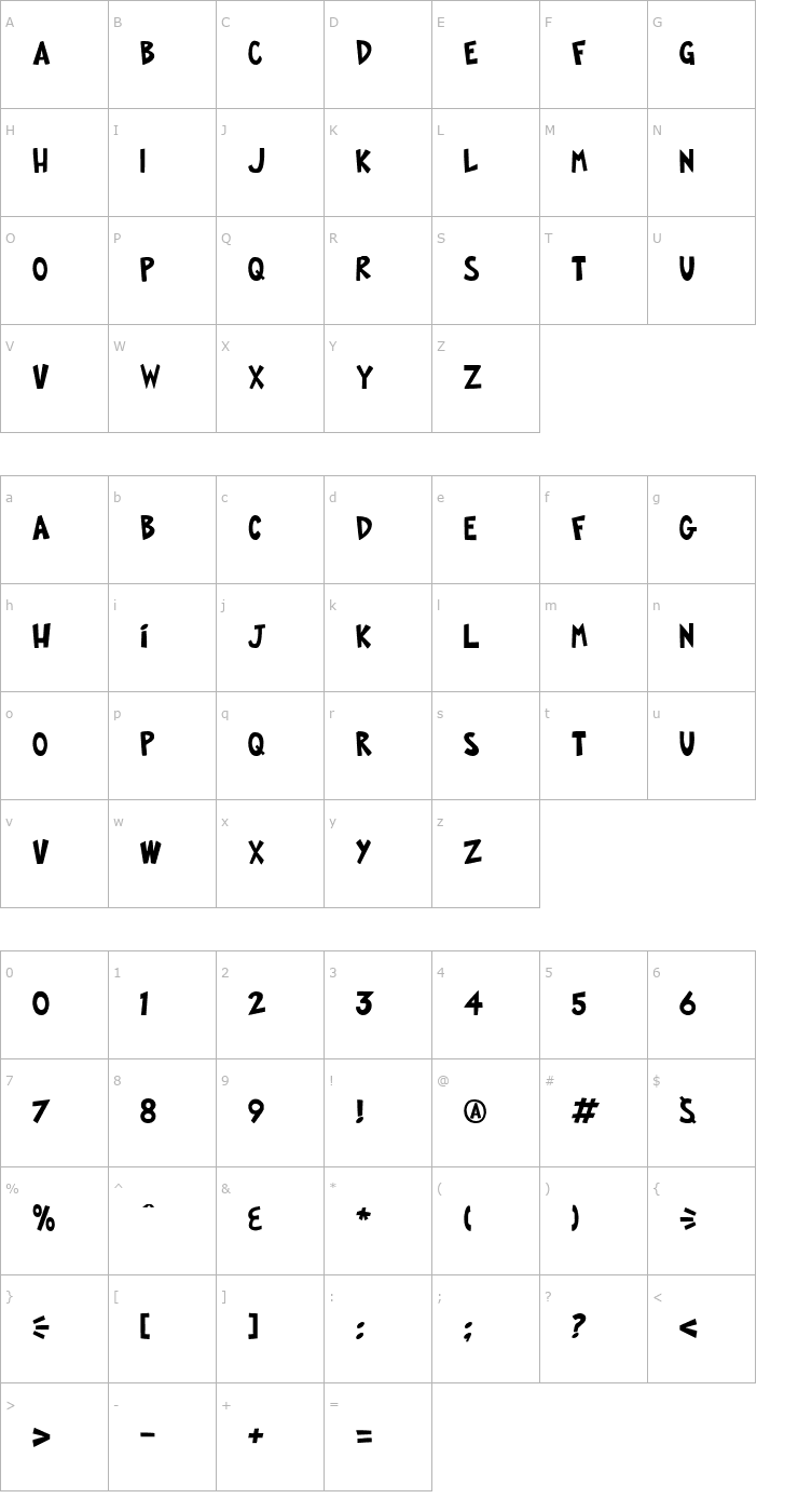 Character Map FOP Title Style Font