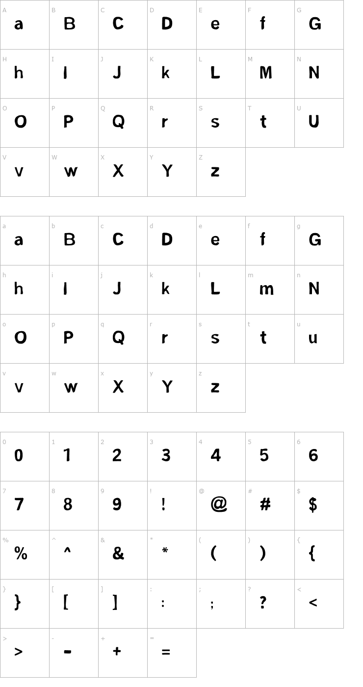 Character Map FSM Sans Font