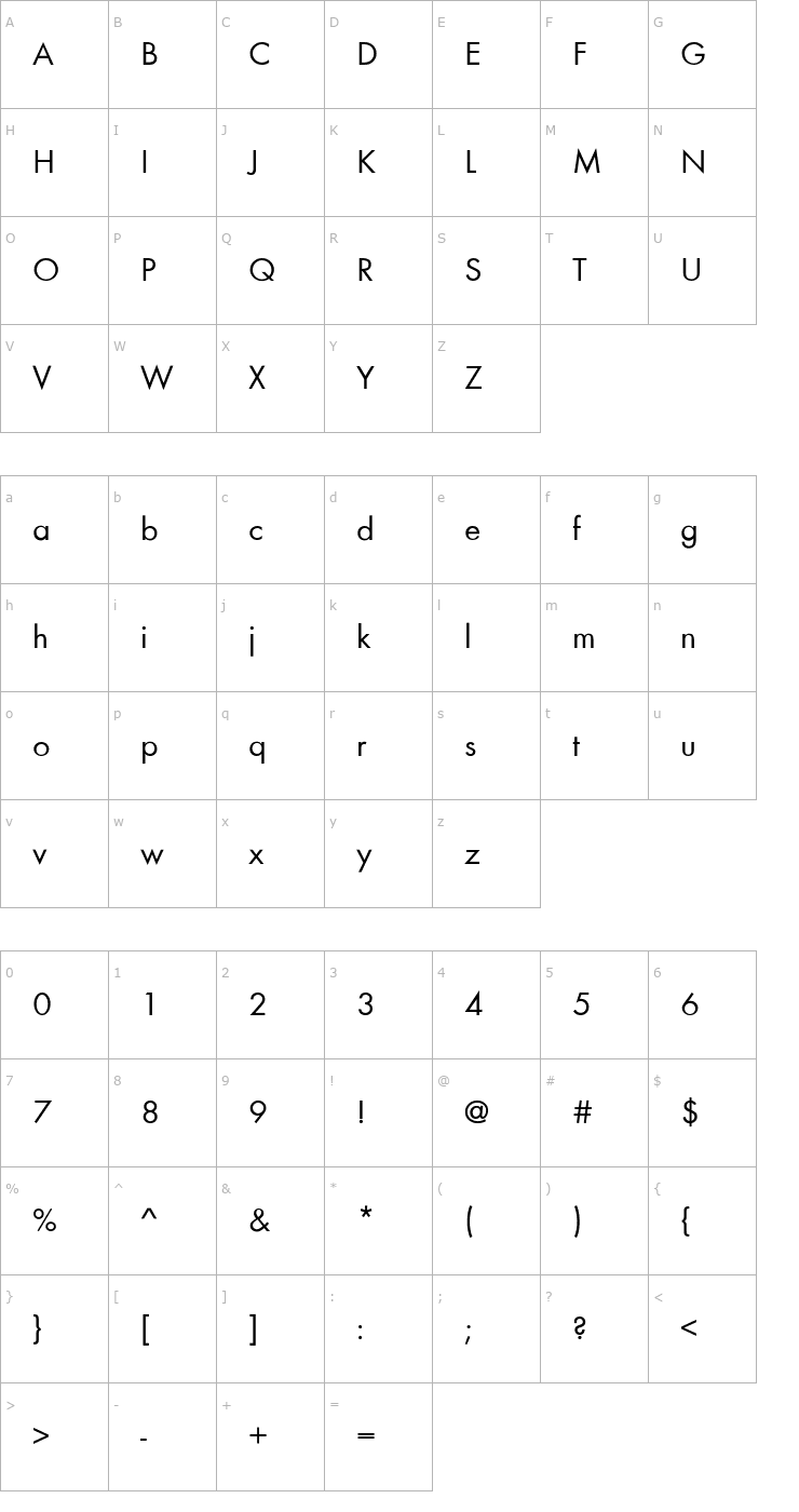 Character Map Fusion-Normal Font