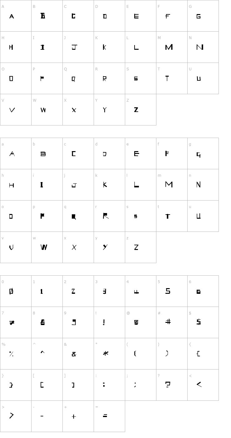 Character Map Geek Speek Font